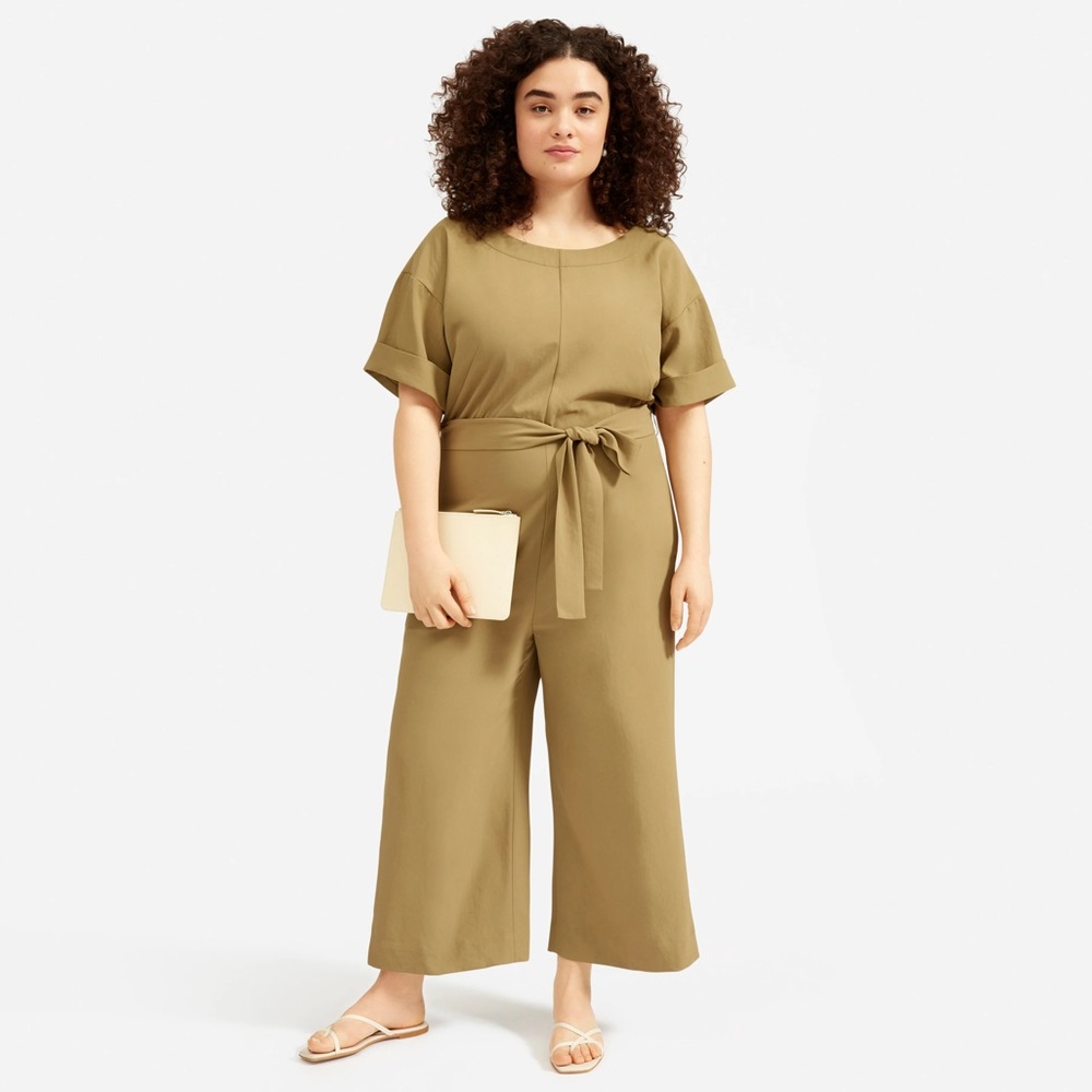 Everlane Japanese GoWeave Short-Sleeve Jumpsuit